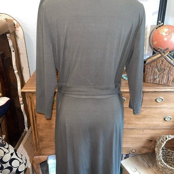 Ella Moss Women's Dress Size S Black/White Stripe Wrap Sleeveless Tie Shoulder - Picture 7 of 12